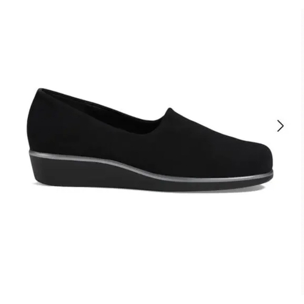SAS Women's‎ Bliss Black Slip-On Wedge Comfort Shoes 7.5 S Brand New w/o Tags